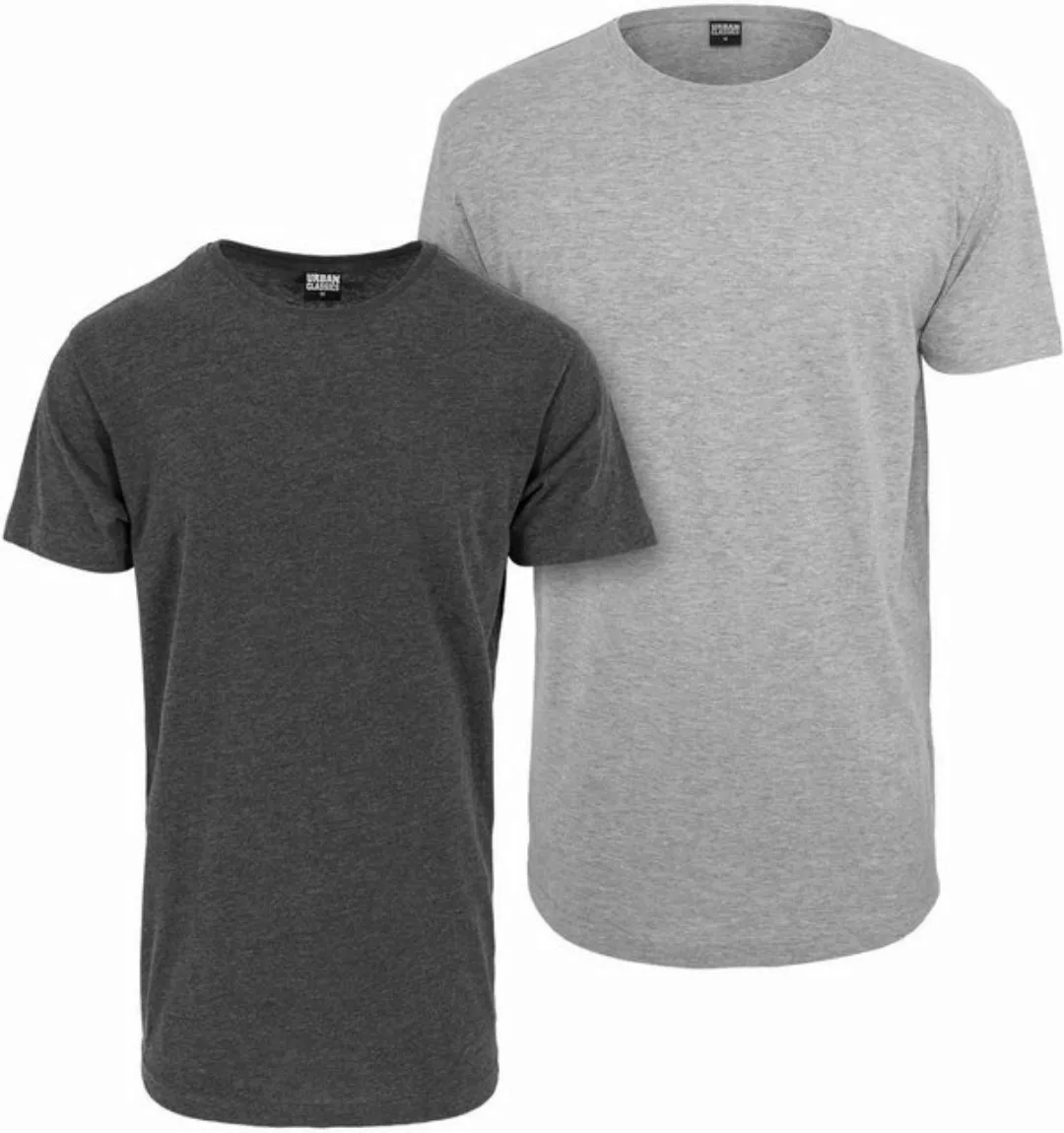 URBAN CLASSICS Rundhalsshirt Shaped Long Tee 2-Pack T-Shirt Herren günstig online kaufen