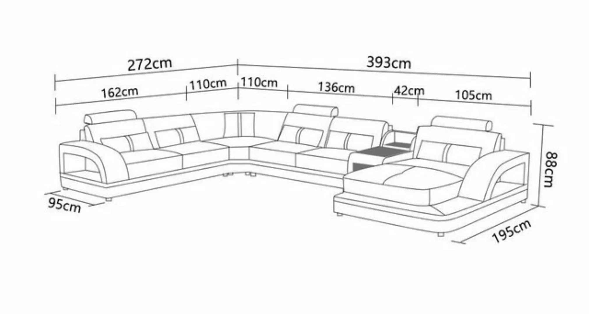 JVmoebel Ecksofa, Eckgarnitur Ledersofa Design Ecksofa Luxus Wohnlandschaft günstig online kaufen