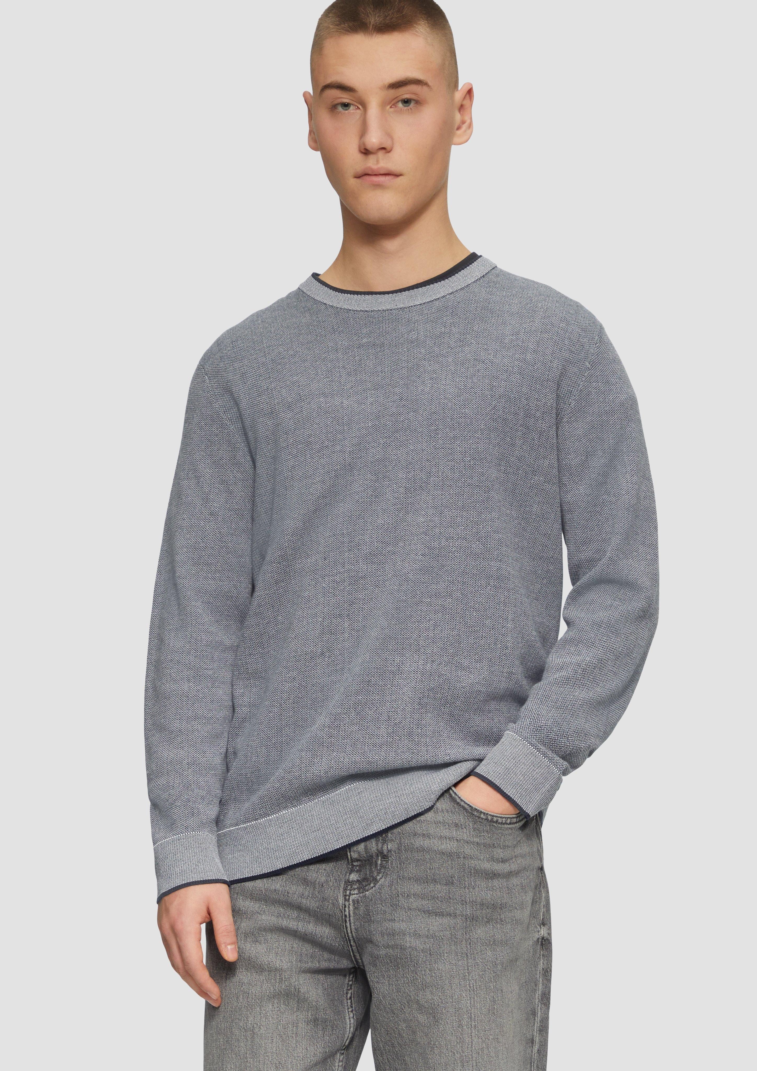 QS Strickpullover Strickpullover in Melange-Optik günstig online kaufen