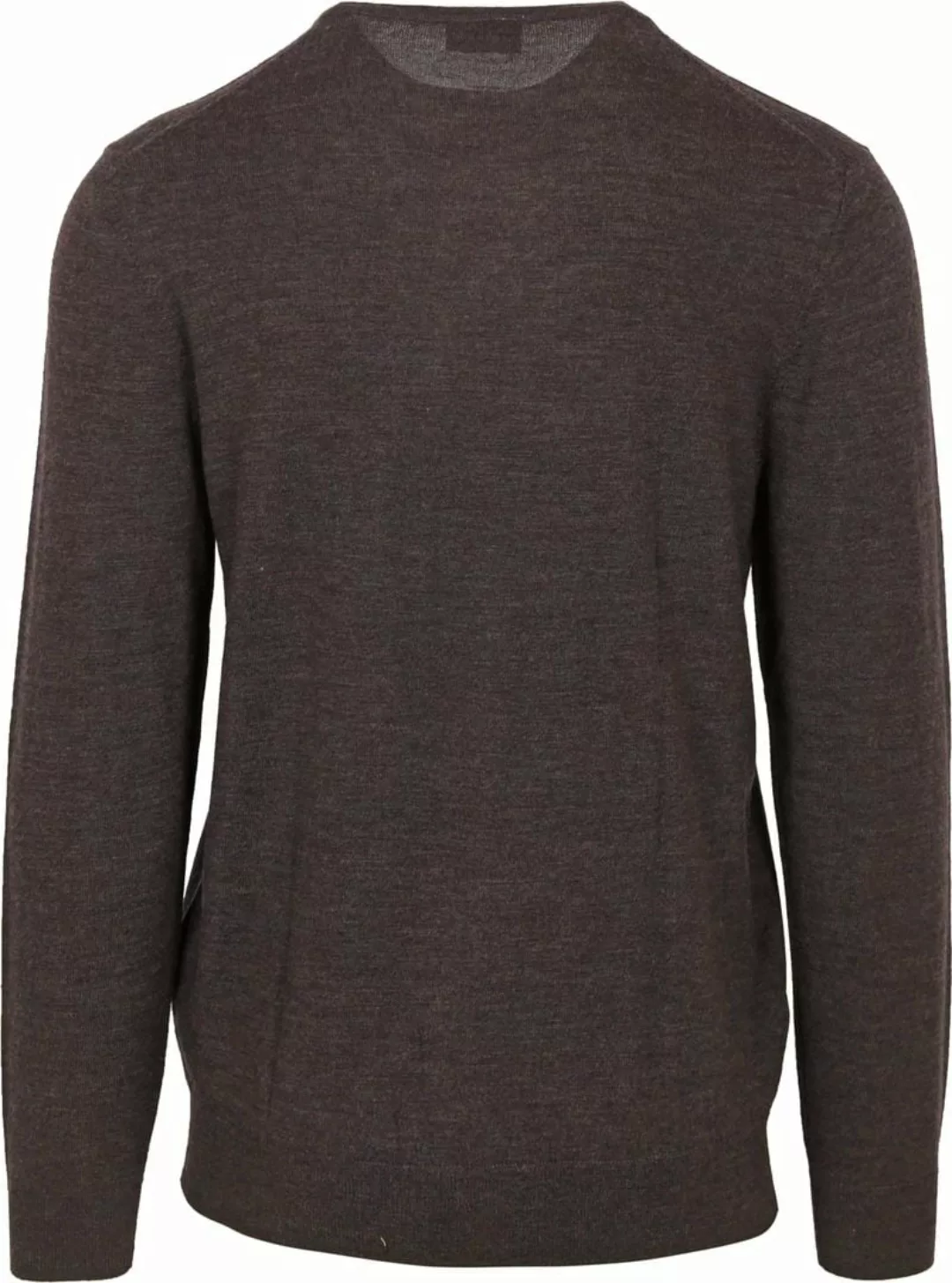 Profuomo Pullover V-Neck Merinowolle Dunkelbraun - Größe L günstig online kaufen