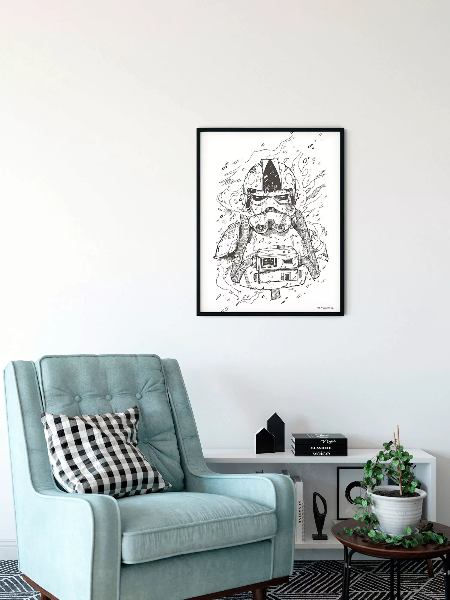 Komar Wandbild "Star Wars Pilot Drawing", (1 St.), Kinderzimmer, Schlafzimm günstig online kaufen