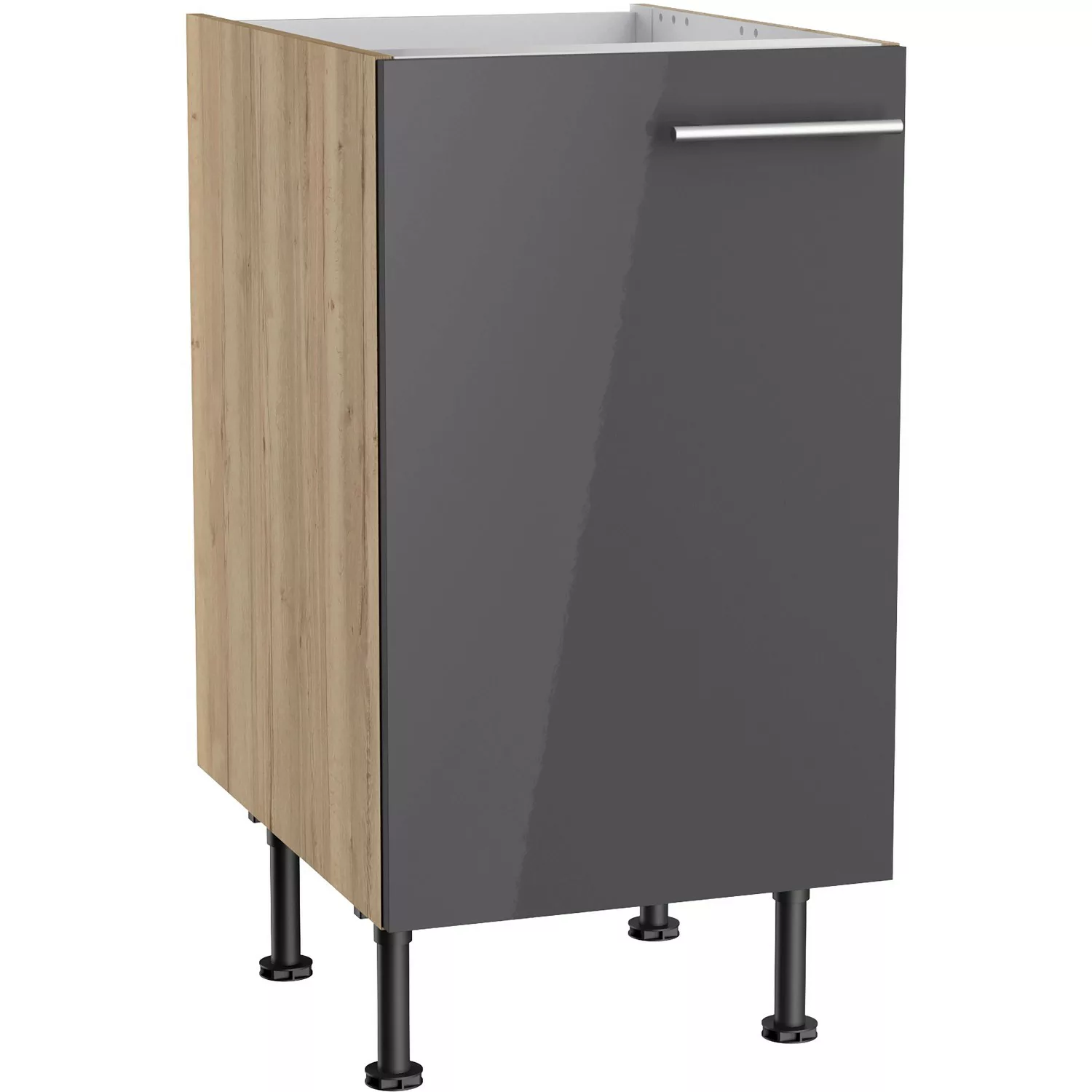 Optifit Spülenunterschrank Jonte984 45 cm x 87 cm x 58,4 cm Anthrazit-Wilde günstig online kaufen