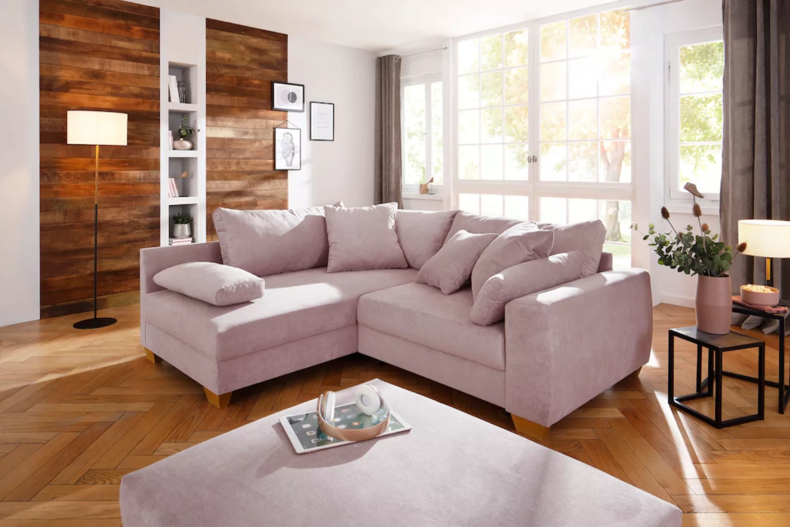 Home affaire Ecksofa "DuraSpring", mit Taschenfederkern, bis 140 kg belastb günstig online kaufen