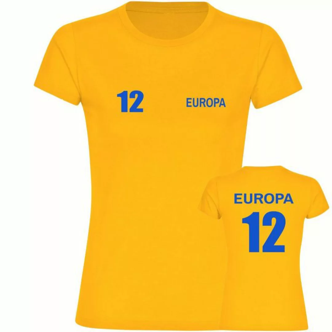 multifanshop T-Shirt Damen Europa - Trikot Nummer 12 - Frauen günstig online kaufen