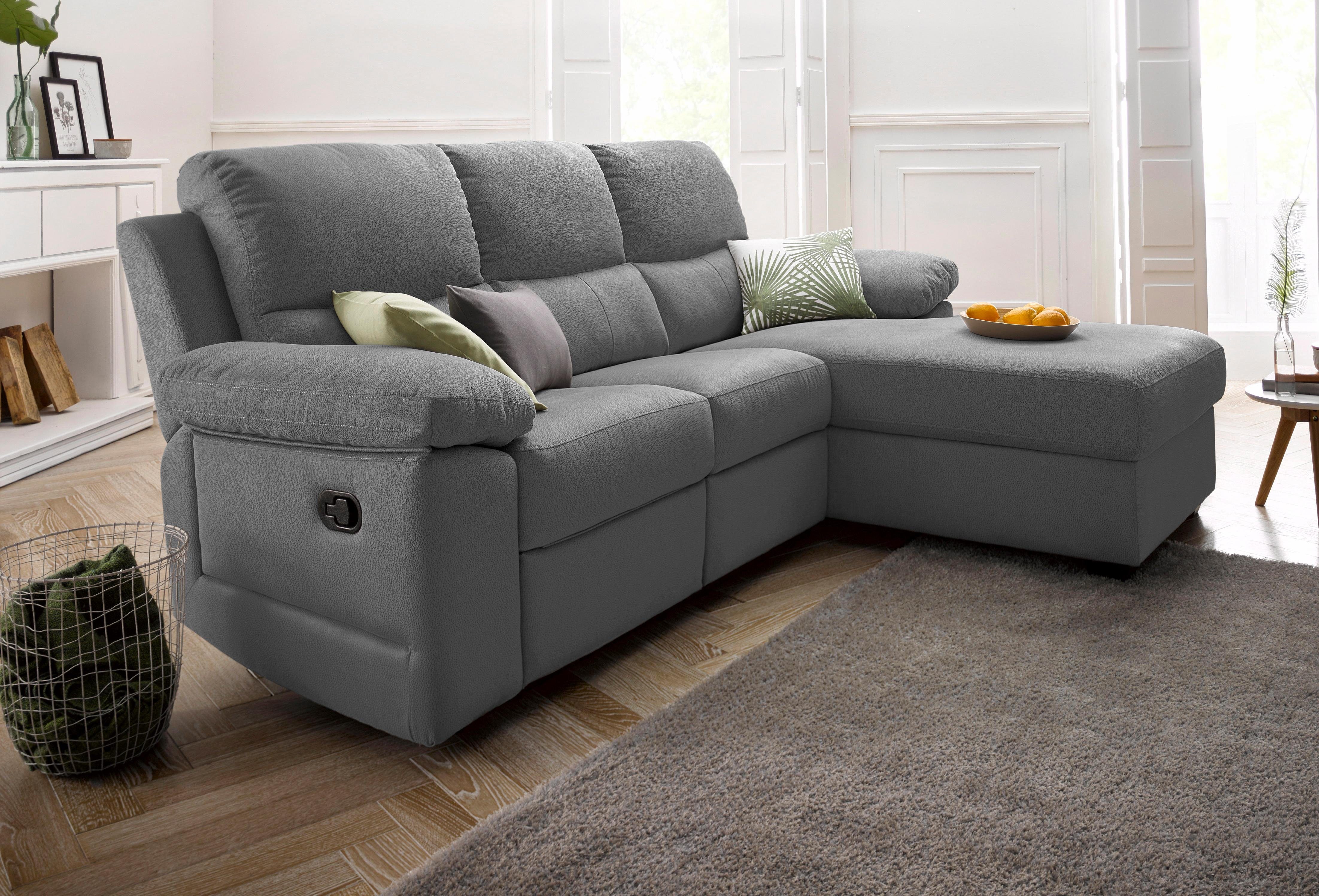 ATLANTIC home collection Ecksofa "Conrad L-Form", mit Relaxfunktion und Fed günstig online kaufen