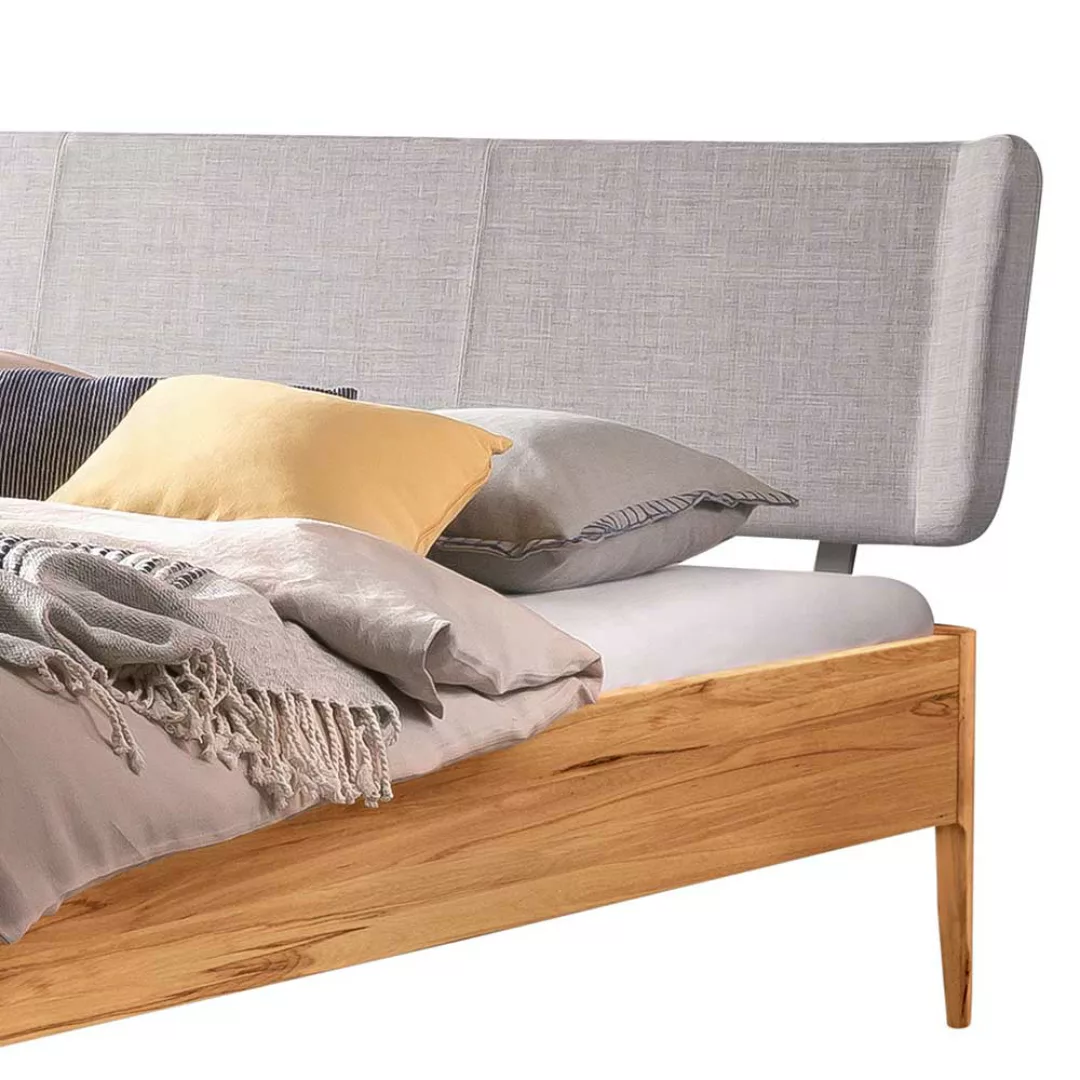 Bett Wildbuche geölt 140x200 in modernem Design 38 cm Einstiegshöhe günstig online kaufen