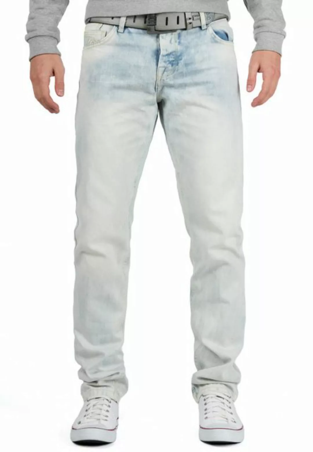 Cipo & Baxx 5-Pocket-Jeans Hose BA-CD319X Hellblau W29/L32 (1-tlg) mit dick günstig online kaufen