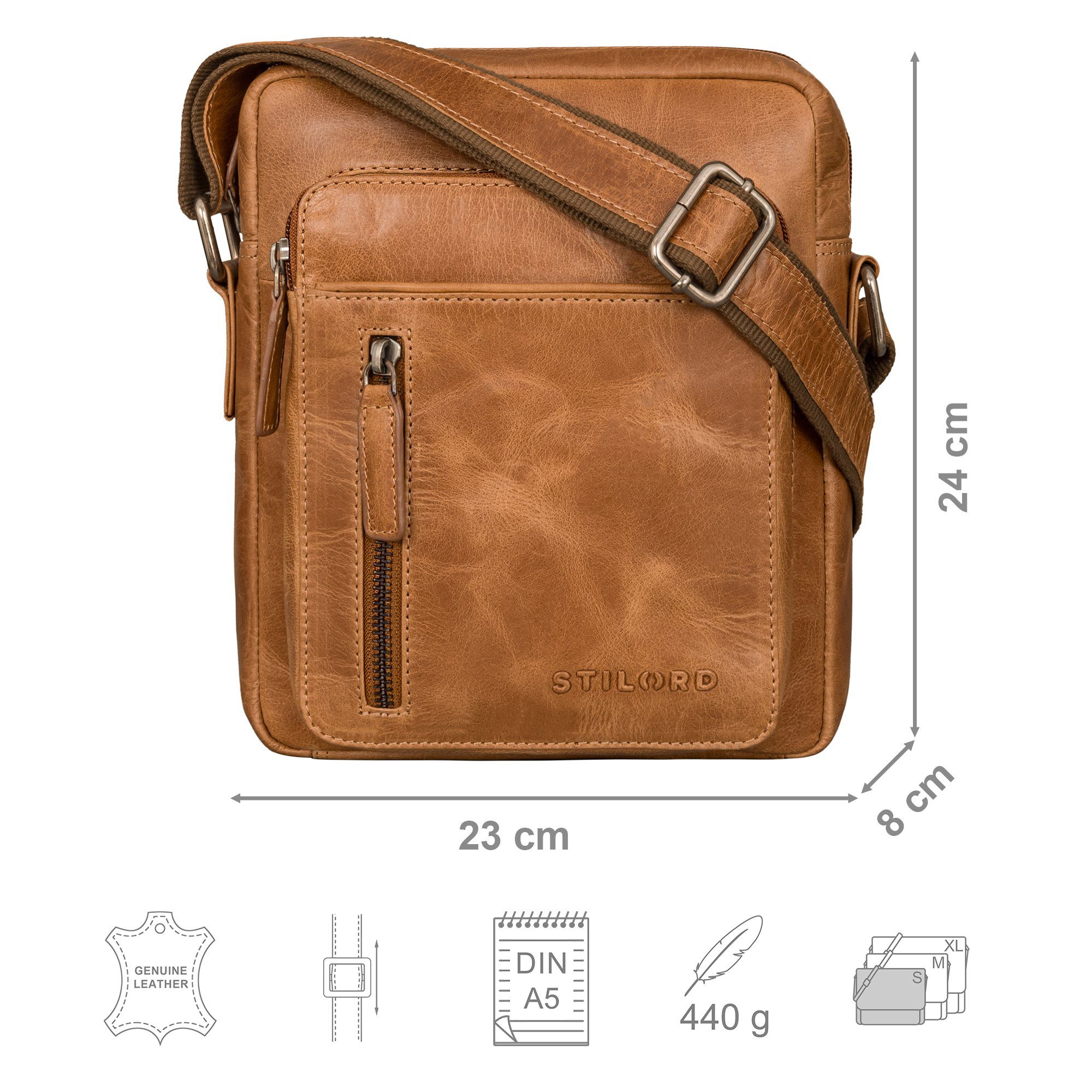 STILORD Handtasche "Dain" Schultertasche Herren Leder günstig online kaufen