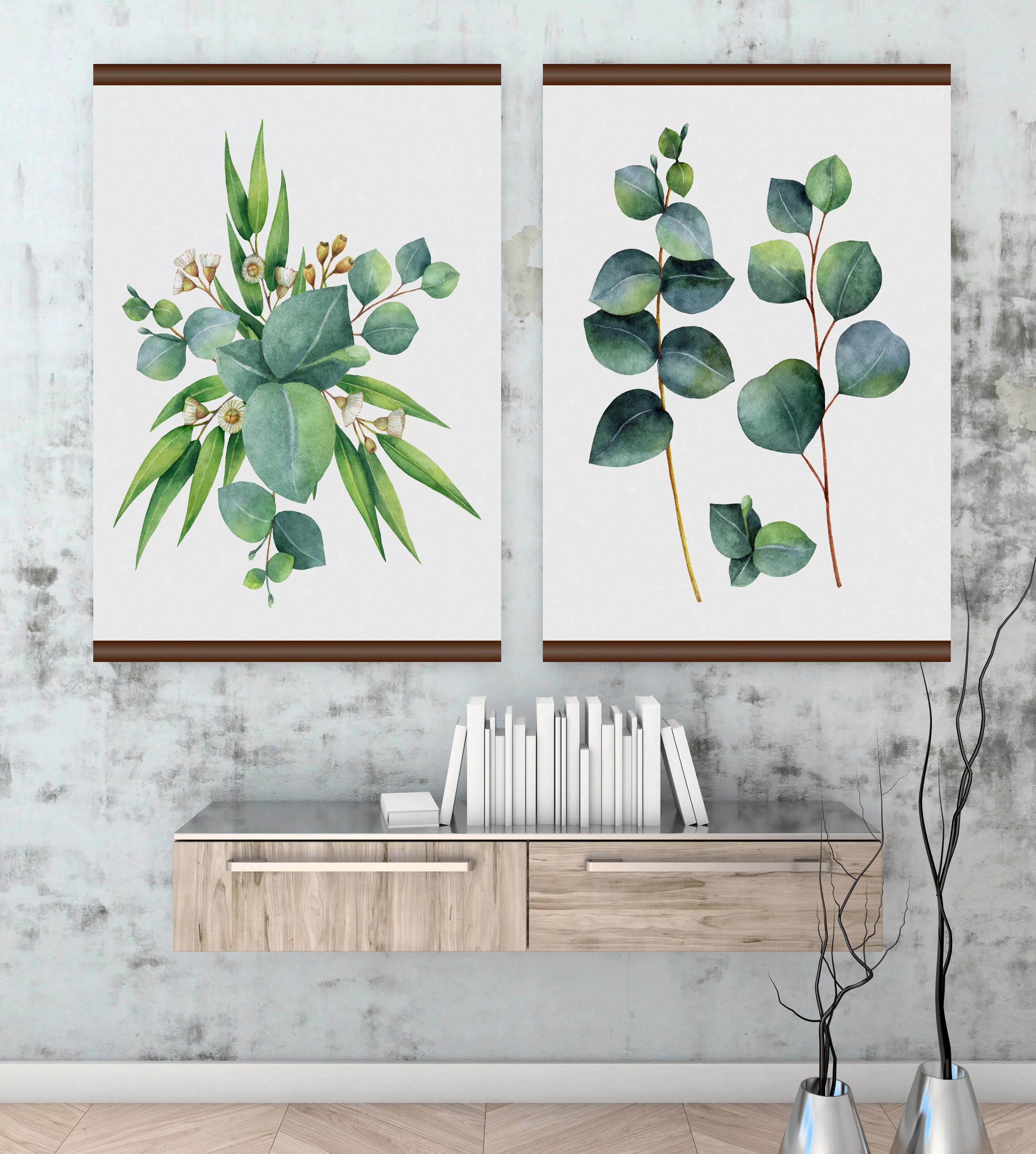 queence Leinwandbild "Eukalyptus Pflanze", 50x70 cm günstig online kaufen
