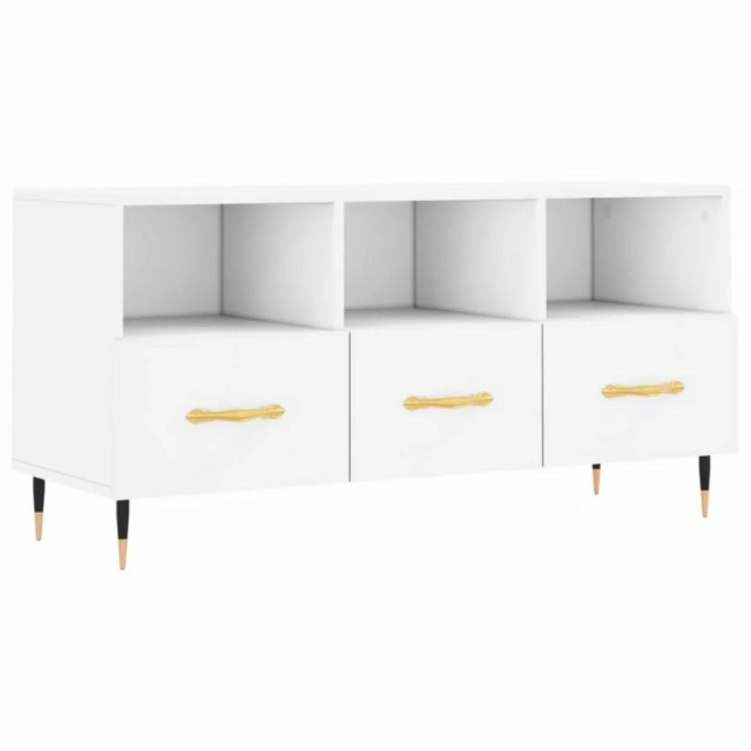 furnicato TV-Schrank Weiß 102x36x50 cm Holzwerkstoff günstig online kaufen