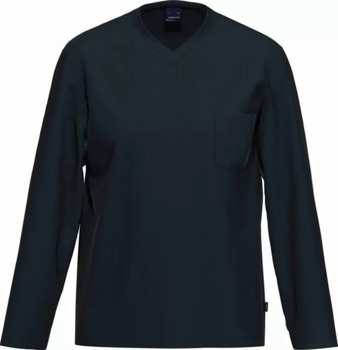Ammann Pyjamaoberteil Bio Herren-Langarmshirt Single-Jersey Uni günstig online kaufen