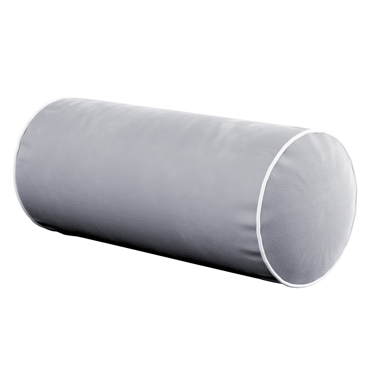 Einfache Nackenrolle mit Einfassband, grau, Ø16 x 40 cm, Velvet (704-24) günstig online kaufen