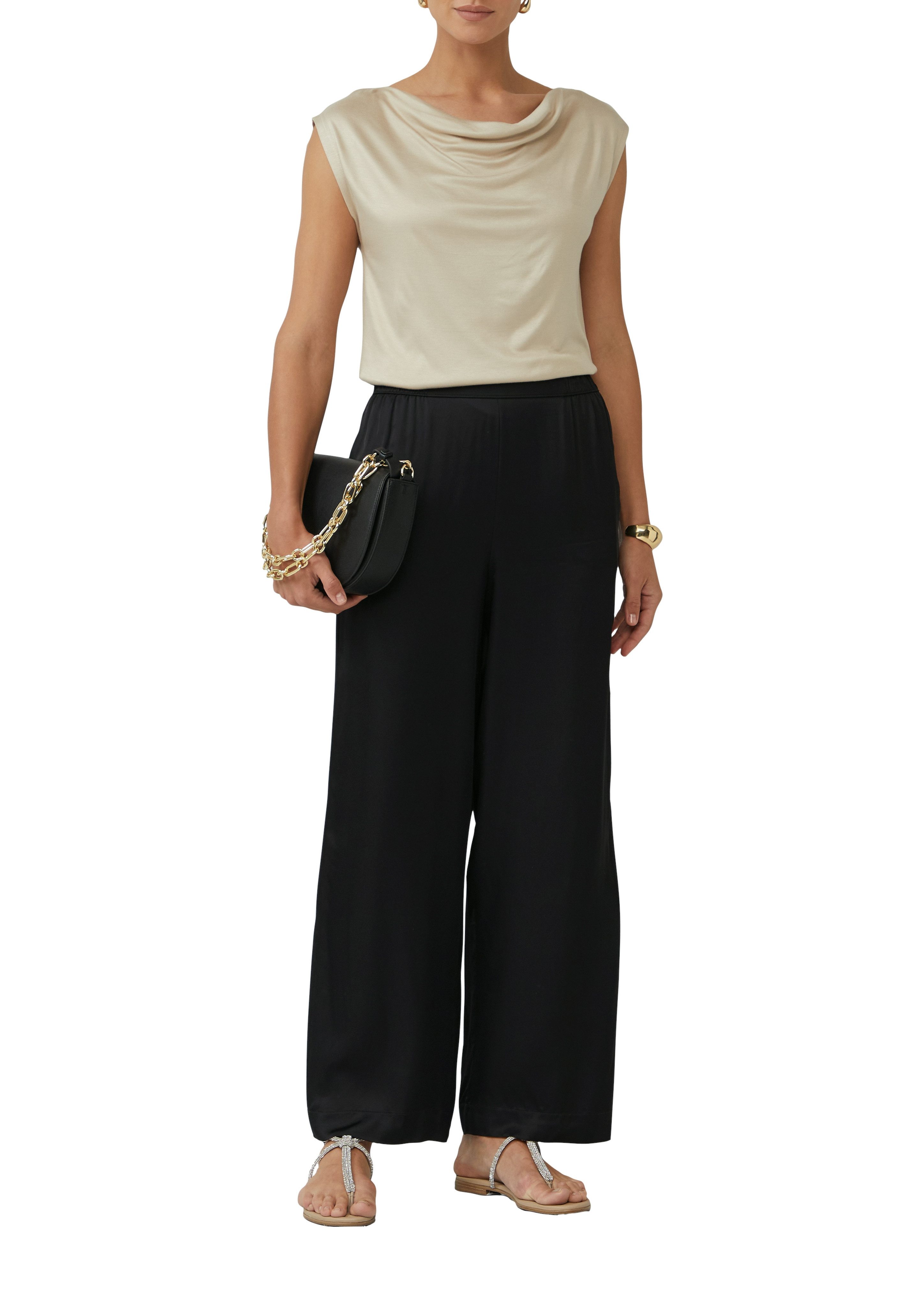 s.Oliver BLACK LABEL Stoffhose Sommerhose mit günstig online kaufen