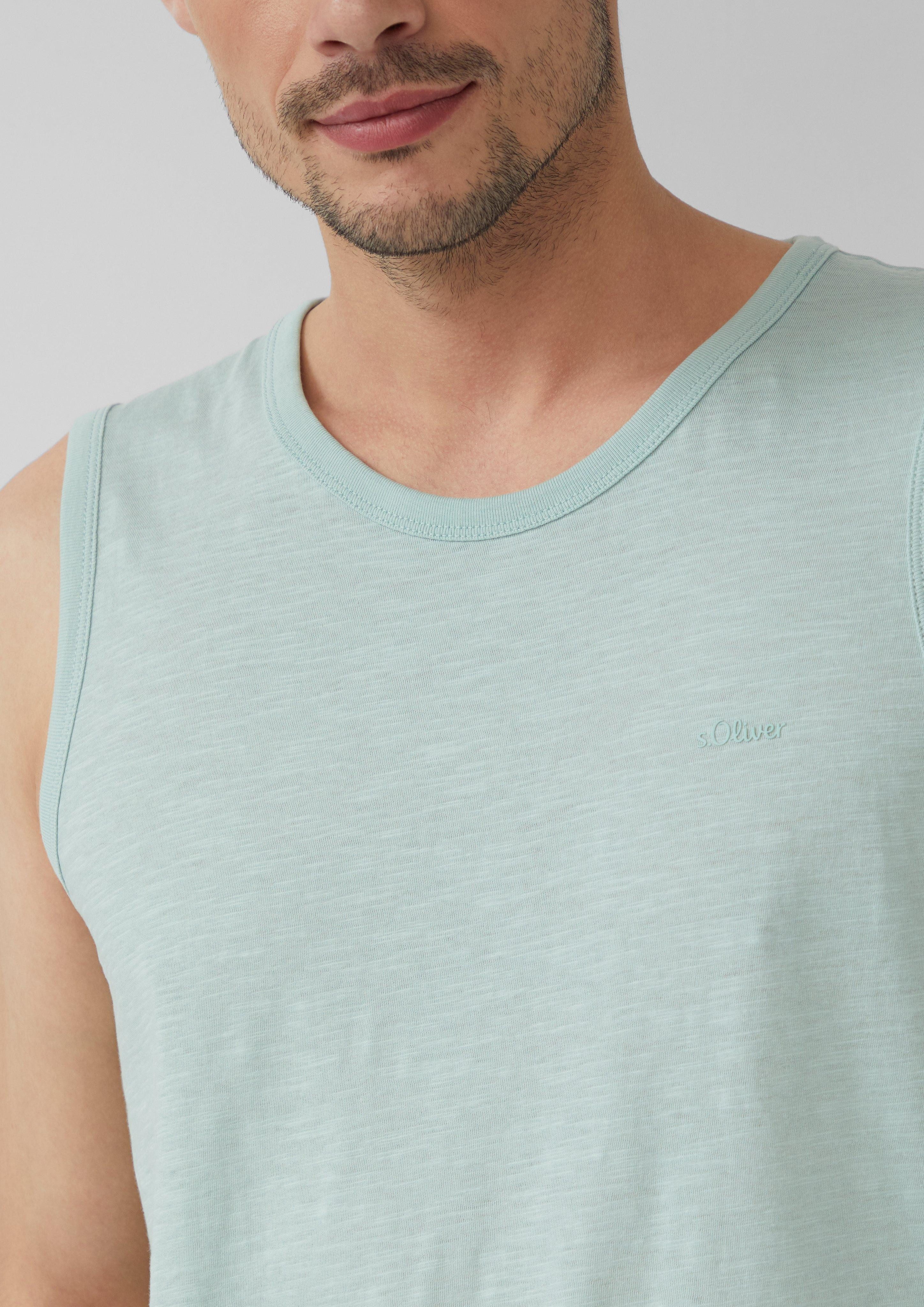 s.Oliver Shirttop Baumwoll-Tanktop mit Flammgarnstruktur günstig online kaufen