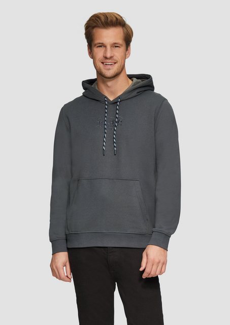 s.Oliver Sweatshirt Hoodie mit Kängurutasche und Stickerei Stickerei günstig online kaufen