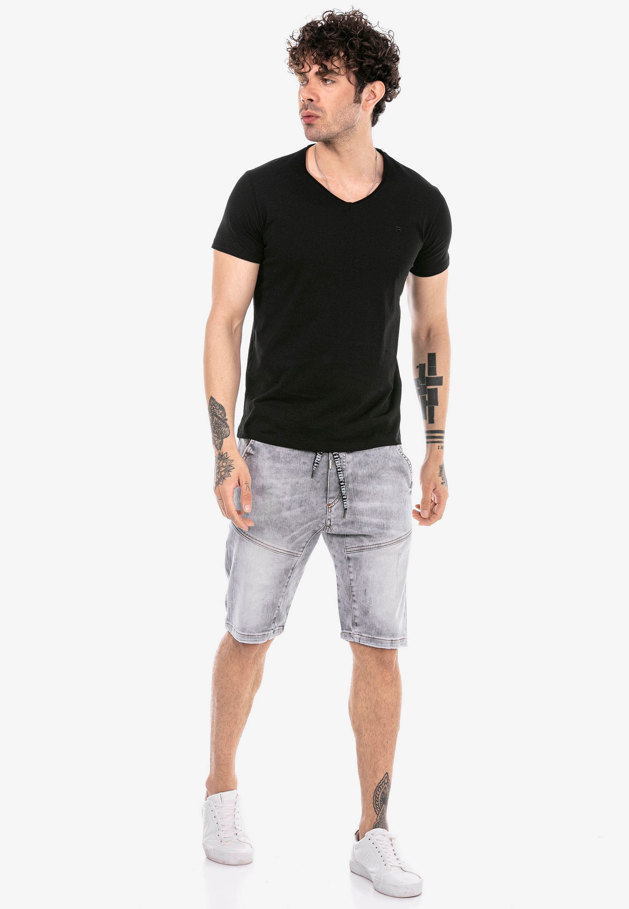 RedBridge Jeansshorts Red Bridge Herren Jeans Short Kurze Hose Denim elasti günstig online kaufen