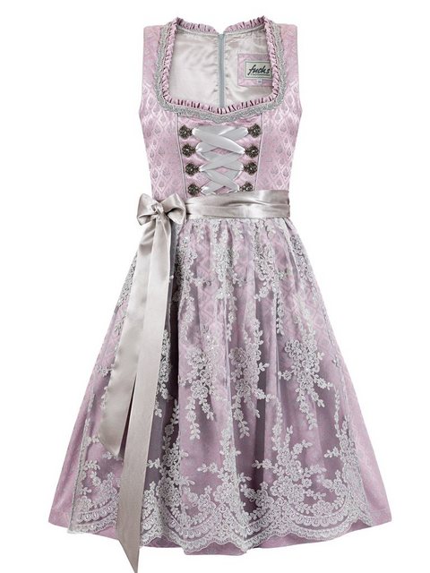 Trachten24.de Dirndl Midi Dirndl Lina rosa (2-tlg) Rockteil 60cm günstig online kaufen