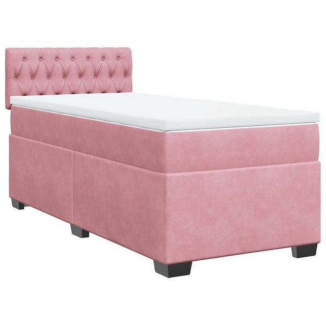 vidaXL Bett Boxspringbett mit Matratze Rosa 80x200 cm Samt günstig online kaufen