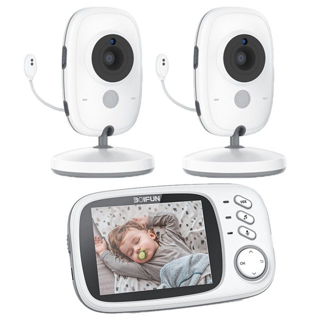 Boifun Babyphone Babyphone mit 2 Kameras 3.2 Zoll Digital LCD Bildschirm Wi günstig online kaufen