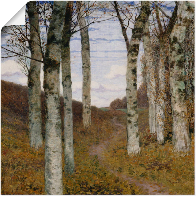 Artland Kunstdruck »Birken im Herbst. Um 1898«, Wiesen & Bäume, (1 St.), al günstig online kaufen