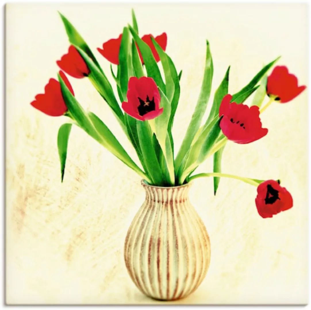 Artland Leinwandbild »Rote Tulpen«, Blumen, (1 St.), auf Keilrahmen gespann günstig online kaufen