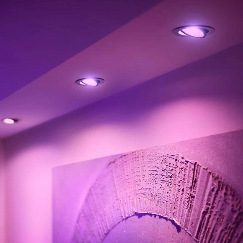 Philips Hue Bluetooth White & Color Ambiance Einbauspot Centura in Silber 4 günstig online kaufen