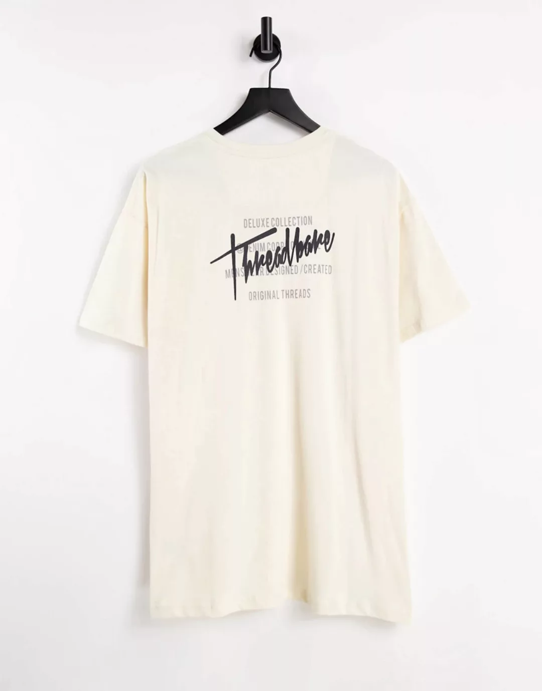 Threadbare – Deluxe Oversize-T-Shirt in Weiß günstig online kaufen