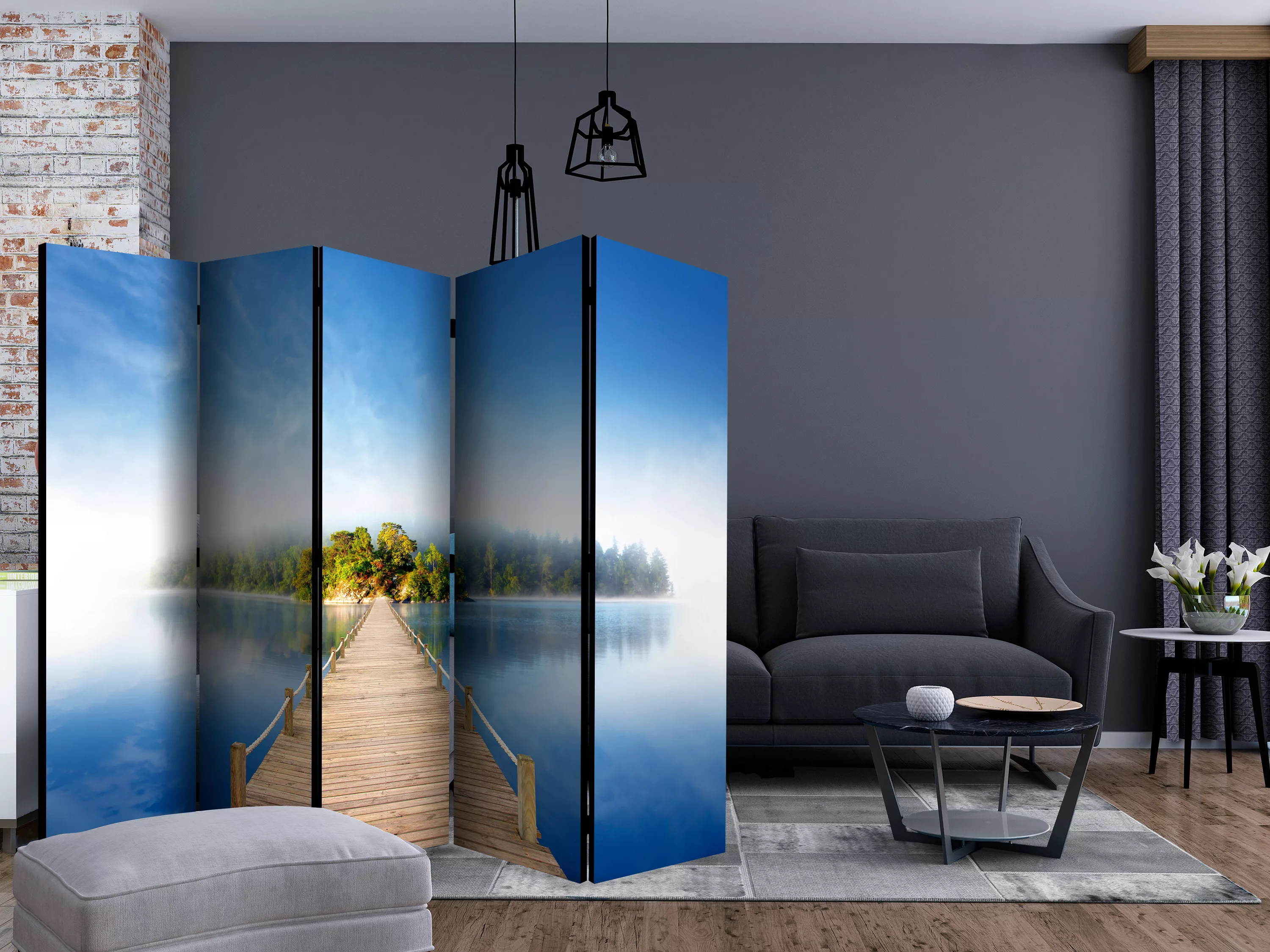 5-teiliges Paravent - Mysterious Island Ii [room Dividers] günstig online kaufen