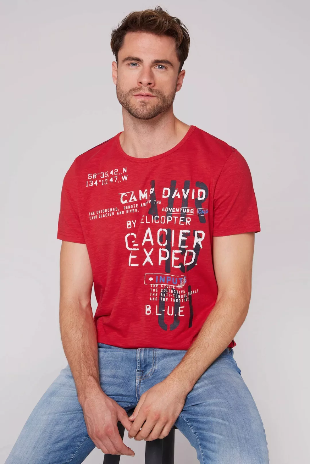 CAMP DAVID Rundhalsshirt, aus Baumwolle günstig online kaufen