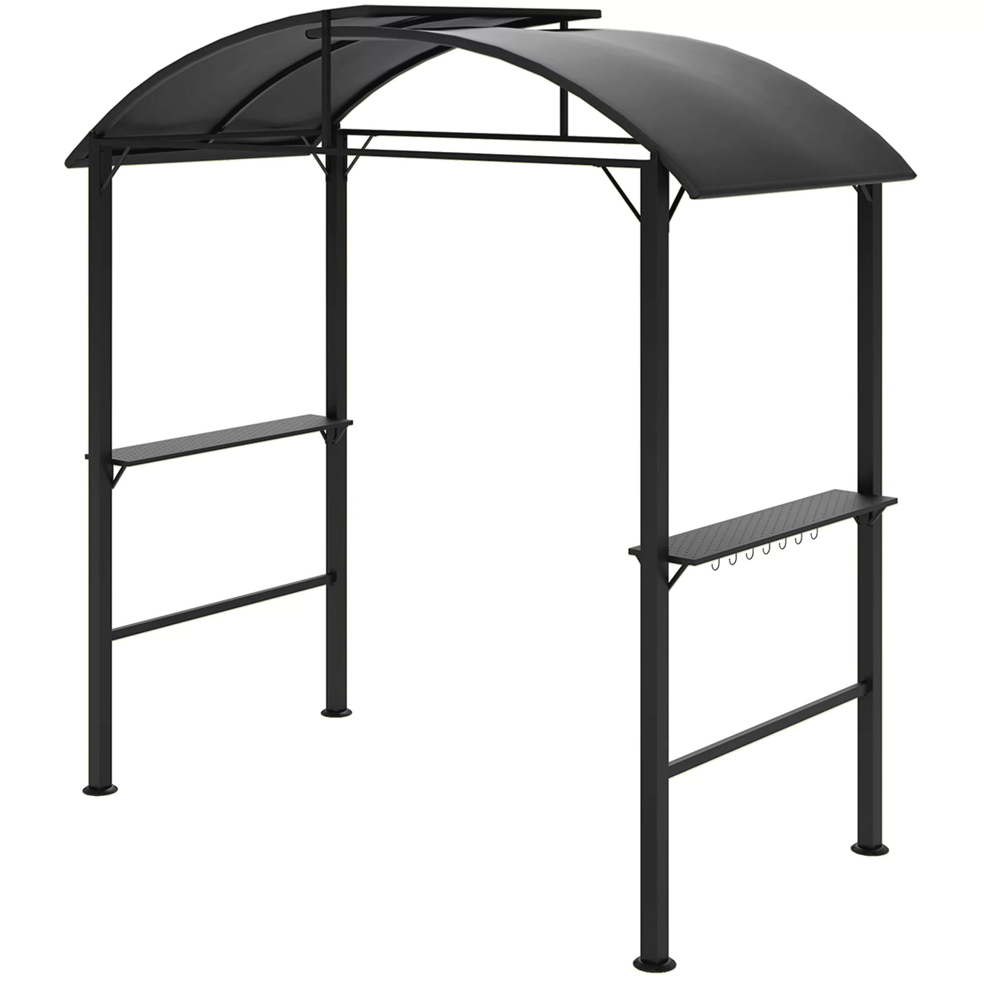 Outsunny Grillpavillon 233 x 110 x 235 cm winddicht Gartenpavillon mit Dopp günstig online kaufen