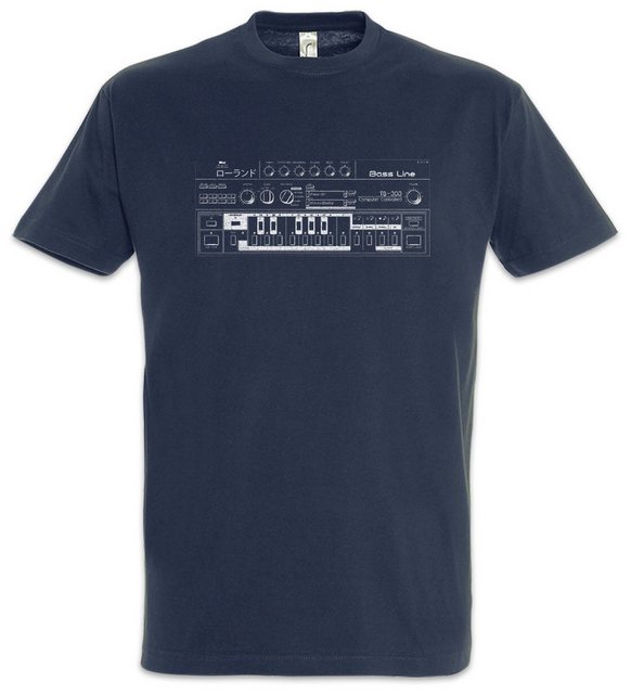 Urban Backwoods Print-Shirt Synthesizer 303 Herren T-Shirt Acid Techno Elec günstig online kaufen