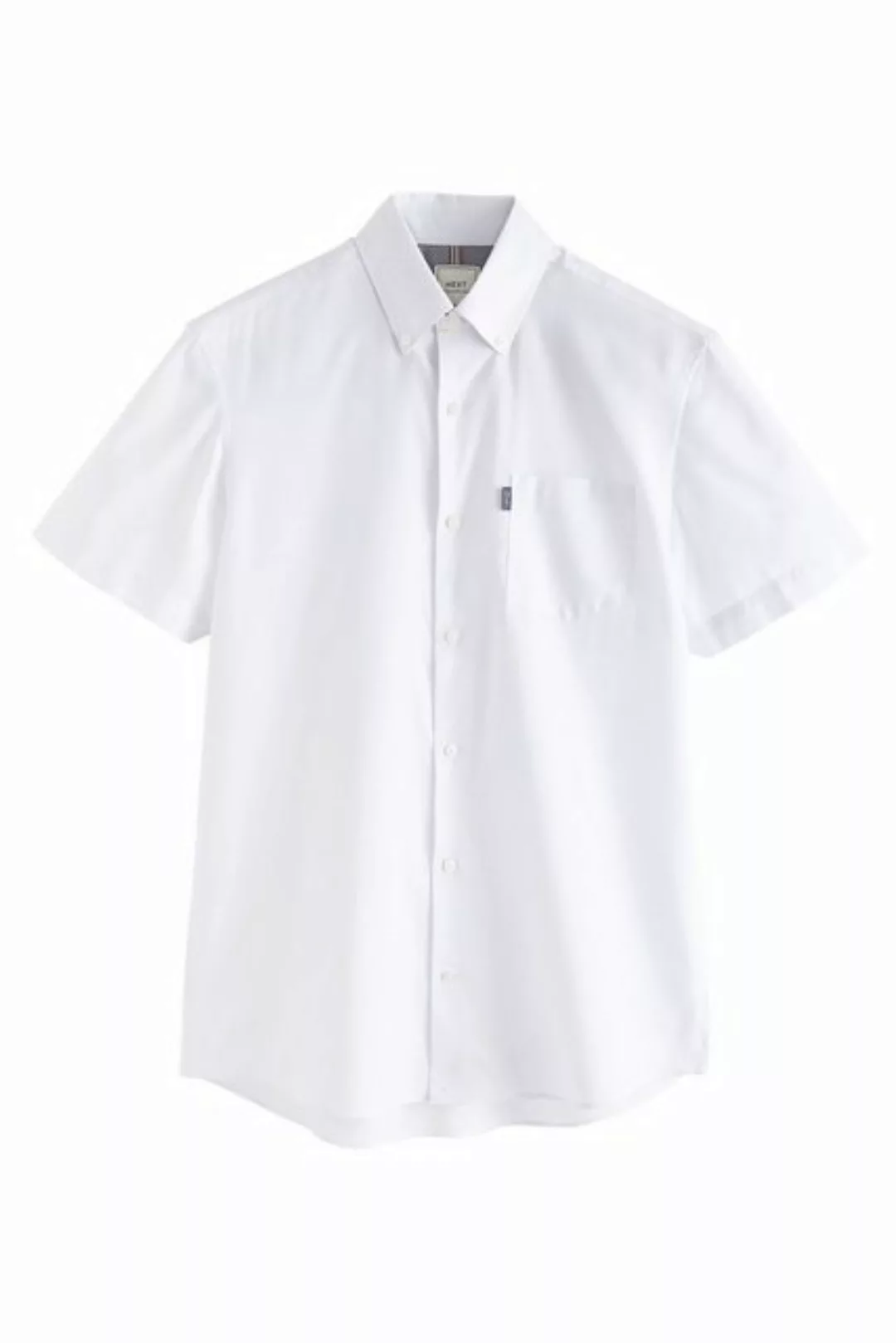 Next Kurzarmhemd Bügelleichtes Slim Fit Kurzarm-Oxfordhemd (1-tlg) günstig online kaufen