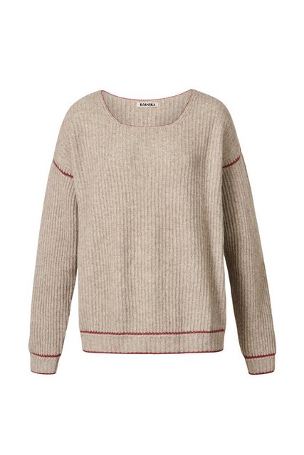 DAINIKA Wollpullover Warmer Damen Strickpullover aus Yakwolle mit Bündchen günstig online kaufen