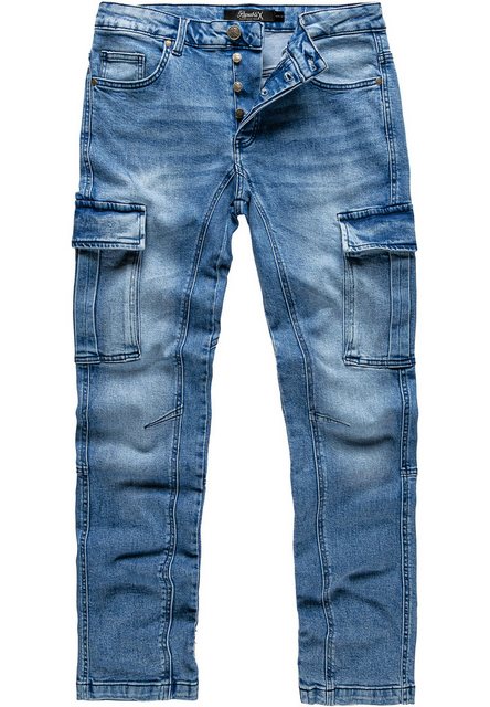 REPUBLIX Straight-Jeans Jeans Hose Herren Regular Fit Denim Cargo Jeans Hos günstig online kaufen