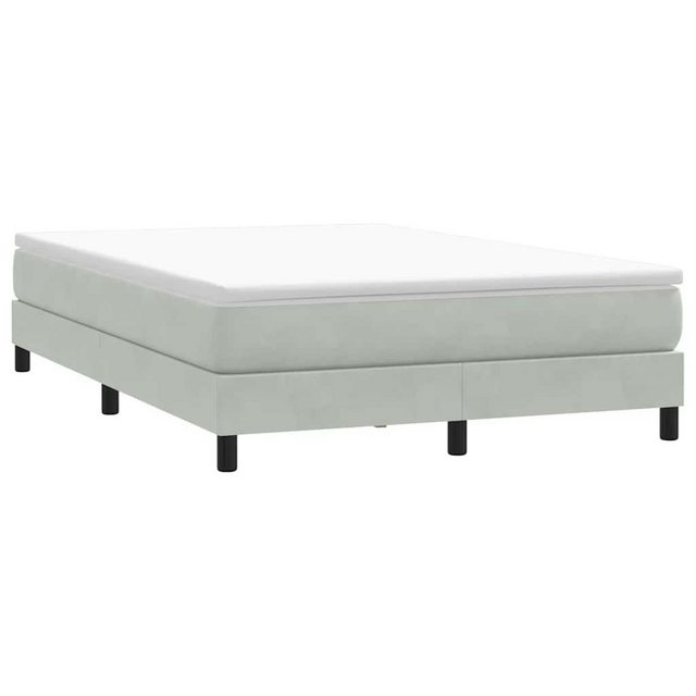 vidaXL Boxspringbett, Boxspringbett ohne Matratze Dunkelgrau 140x210 cm Sam günstig online kaufen