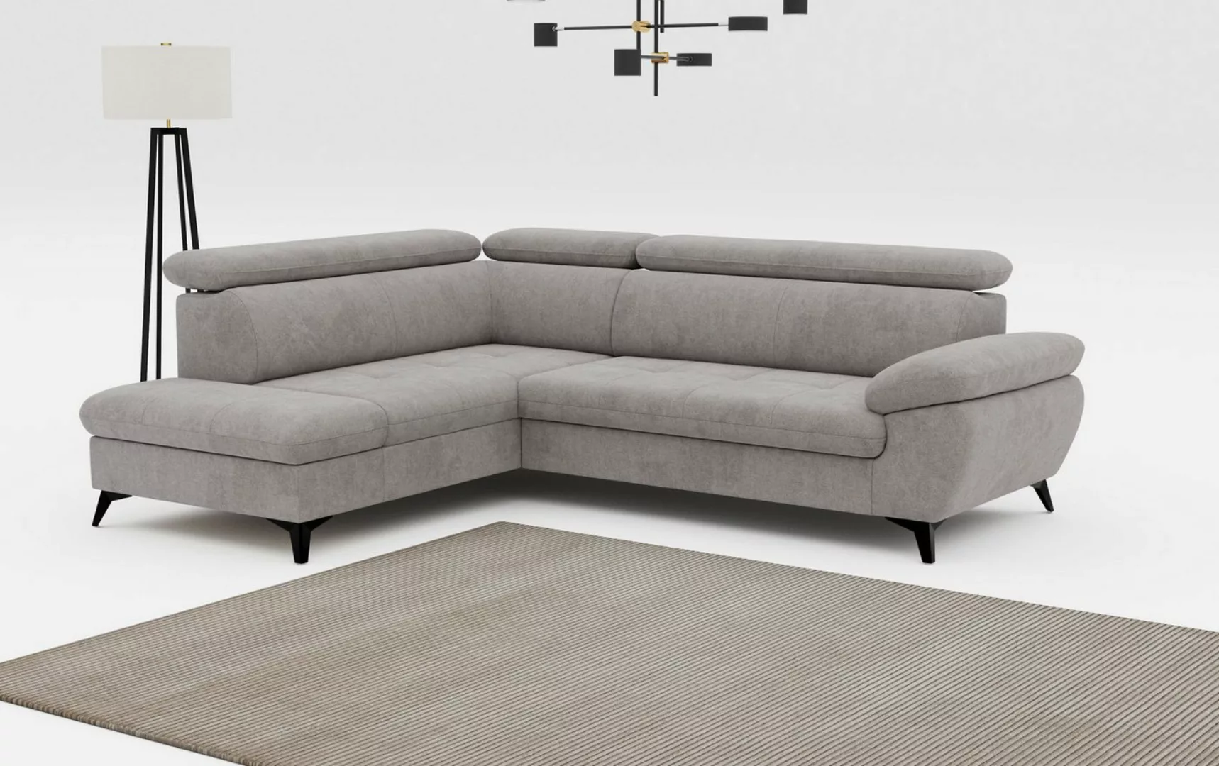 COTTA Ecksofa "Hudson L-Form", inkl. verstellbare Kopfstützen, wählbar mit günstig online kaufen