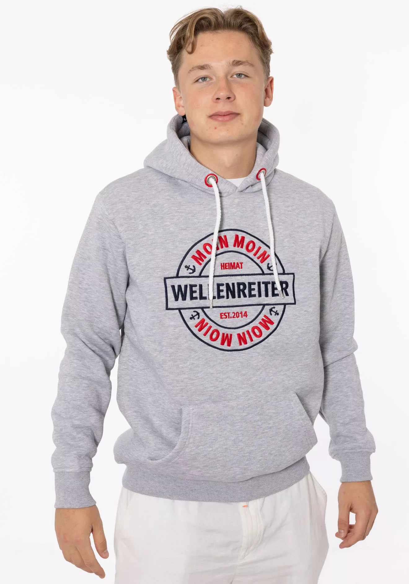 Zwillingsherz Hoodie ""Wellenreiter"", mit Fronttaschen und Kordel günstig online kaufen