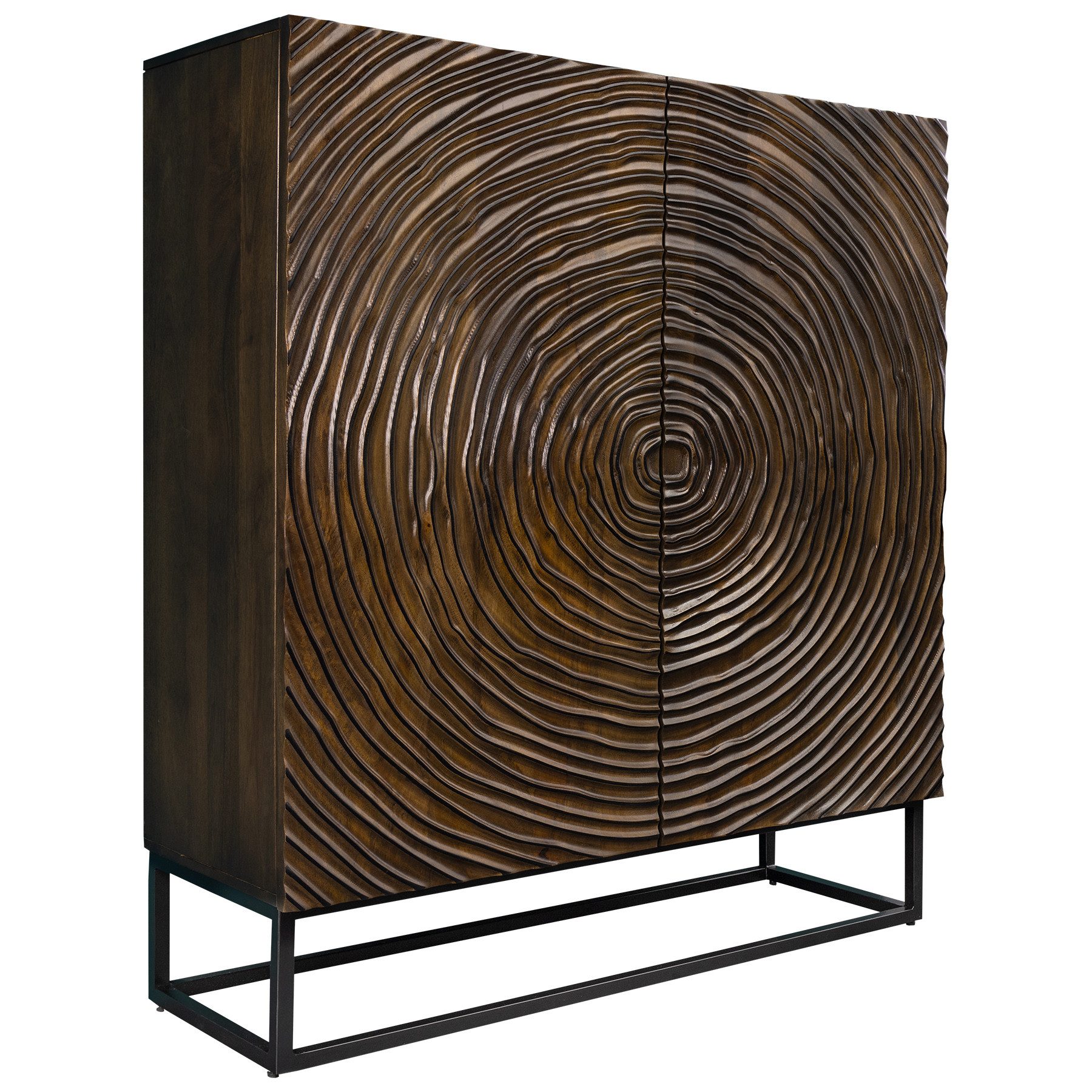 riess-ambiente Highboard ZEN CIRCLES 120cm dunkelbraun günstig online kaufen
