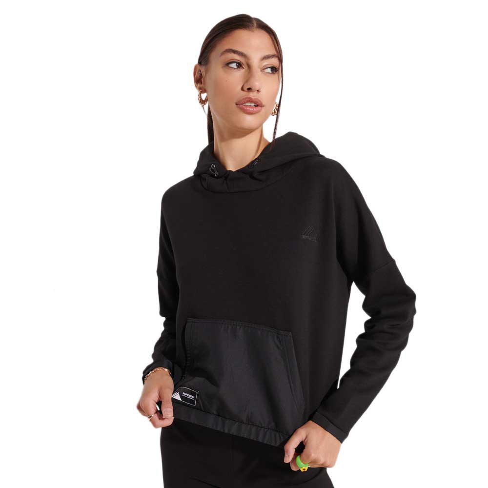 Superdry Mountain Tech Crop Kapuzenpullover XS Black günstig online kaufen