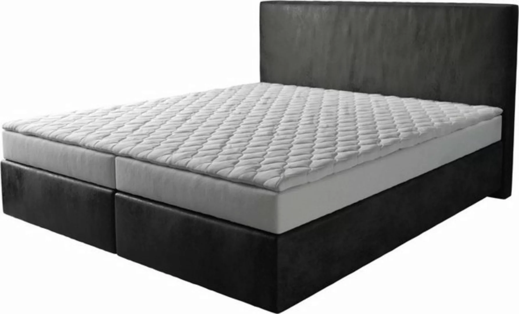 DELIFE Boxspringbett Dream-Well, Mikrofaser Anthrazit Vintage 180x200 cm mi günstig online kaufen