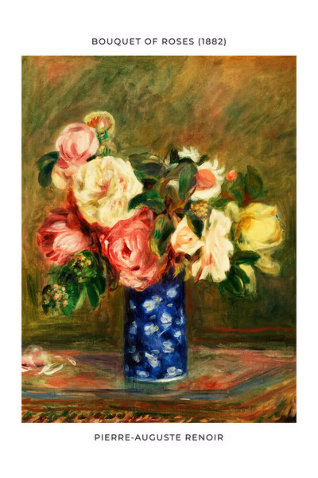 Poster / Leinwandbild - Pierre-auguste Renoir: Le Bouquet De Roses - Ausste günstig online kaufen