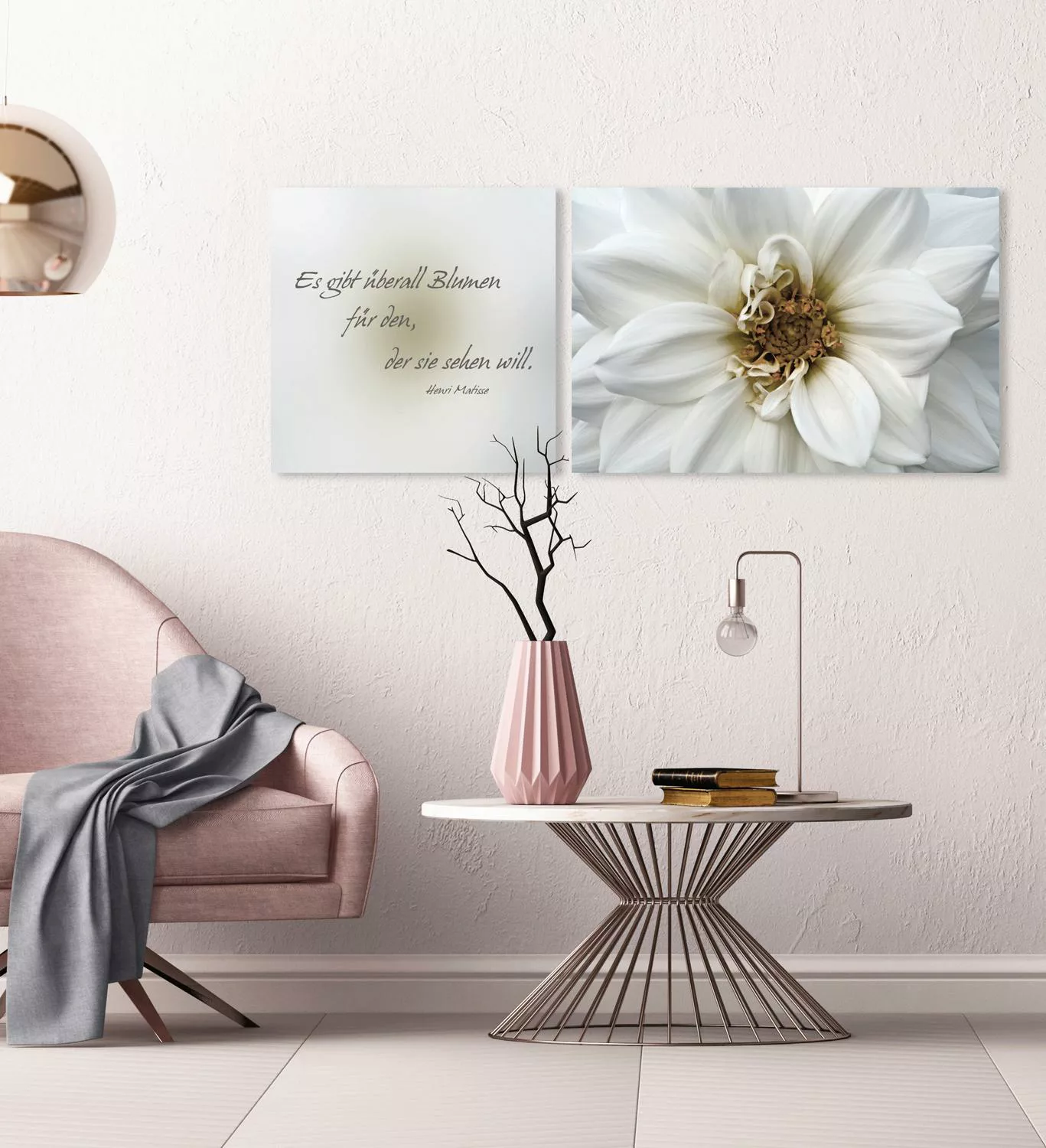 queence Leinwandbild "Blumen", (Set), 2er-Set günstig online kaufen