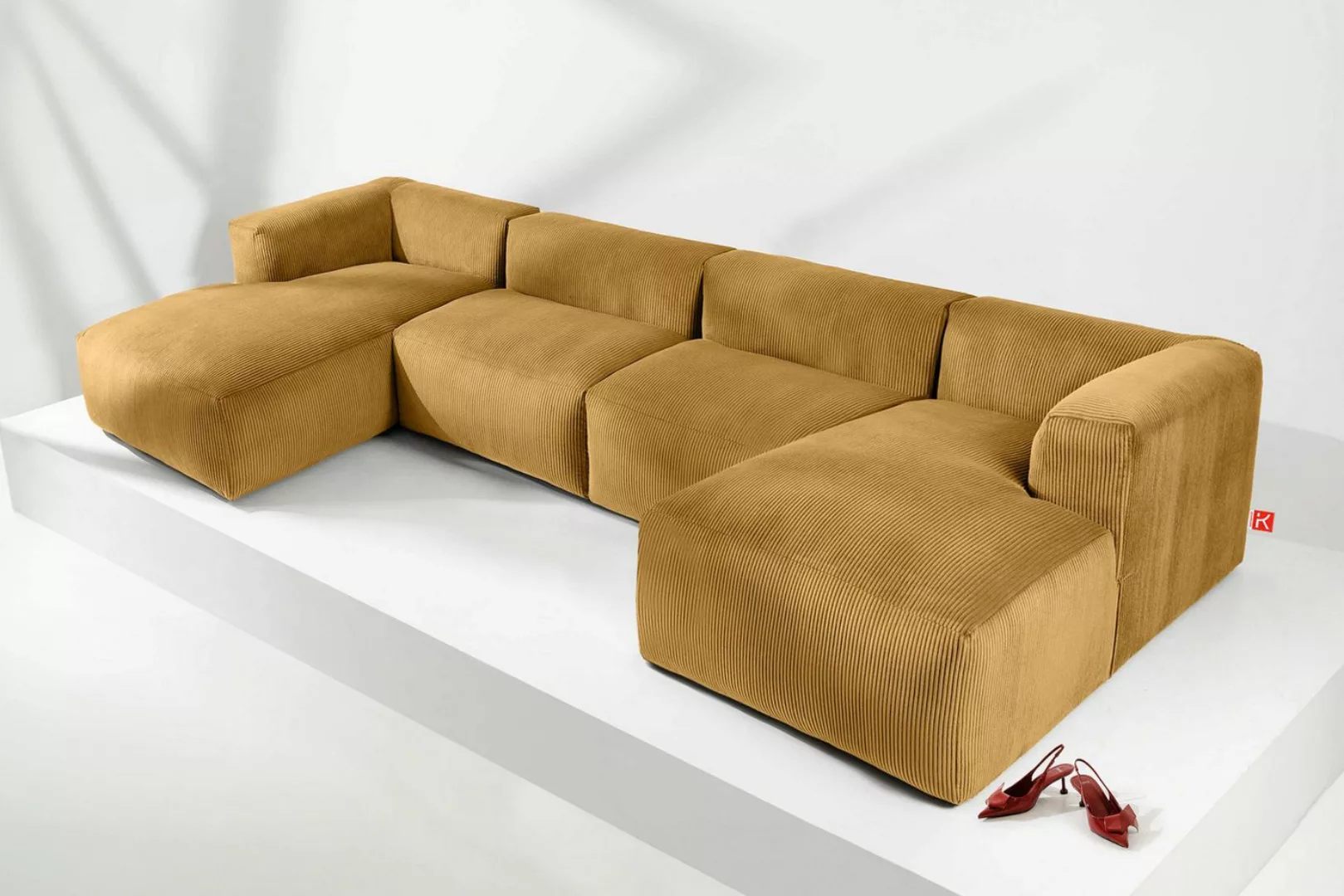 KONSIMO Wohnlandschaft BUFFO Ecksofa U-Form, extrem weicher und bequemer Si günstig online kaufen