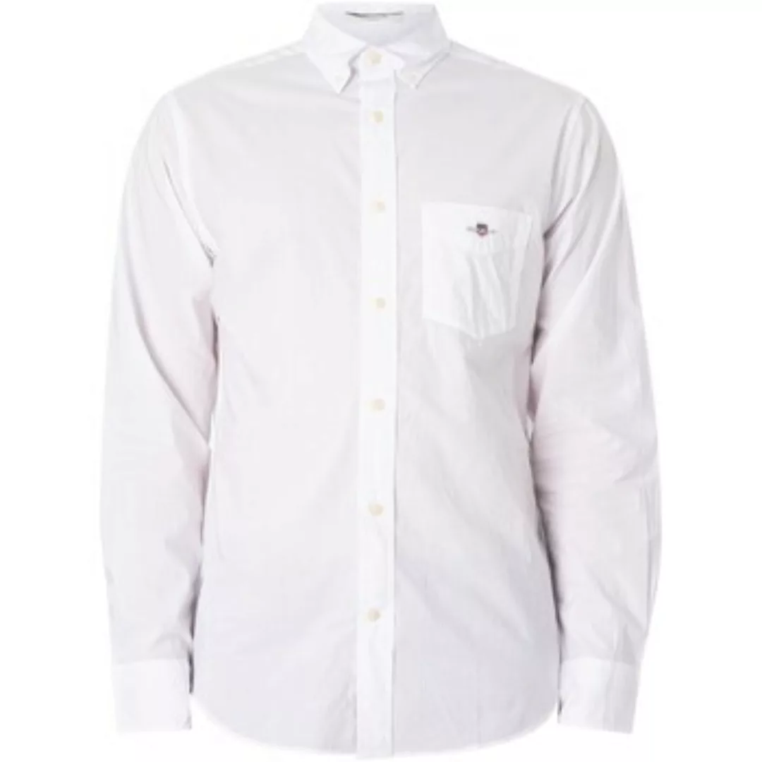 Gant Casual Hemd Poplin Navy - Größe M günstig online kaufen