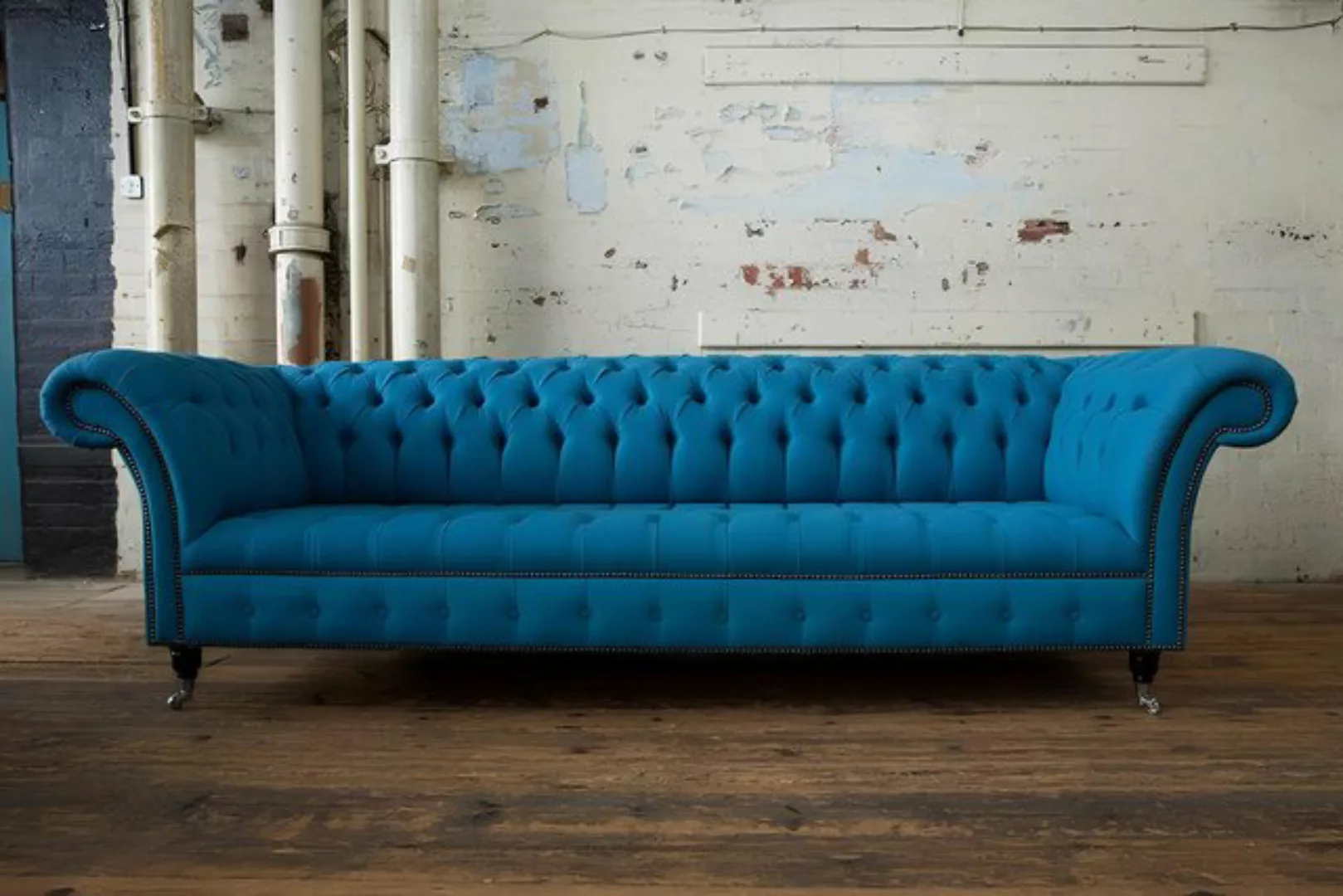 Xlmoebel Sofa Viersitzer Polstermöbel Chesterfield Textil Luxussofa Design, günstig online kaufen