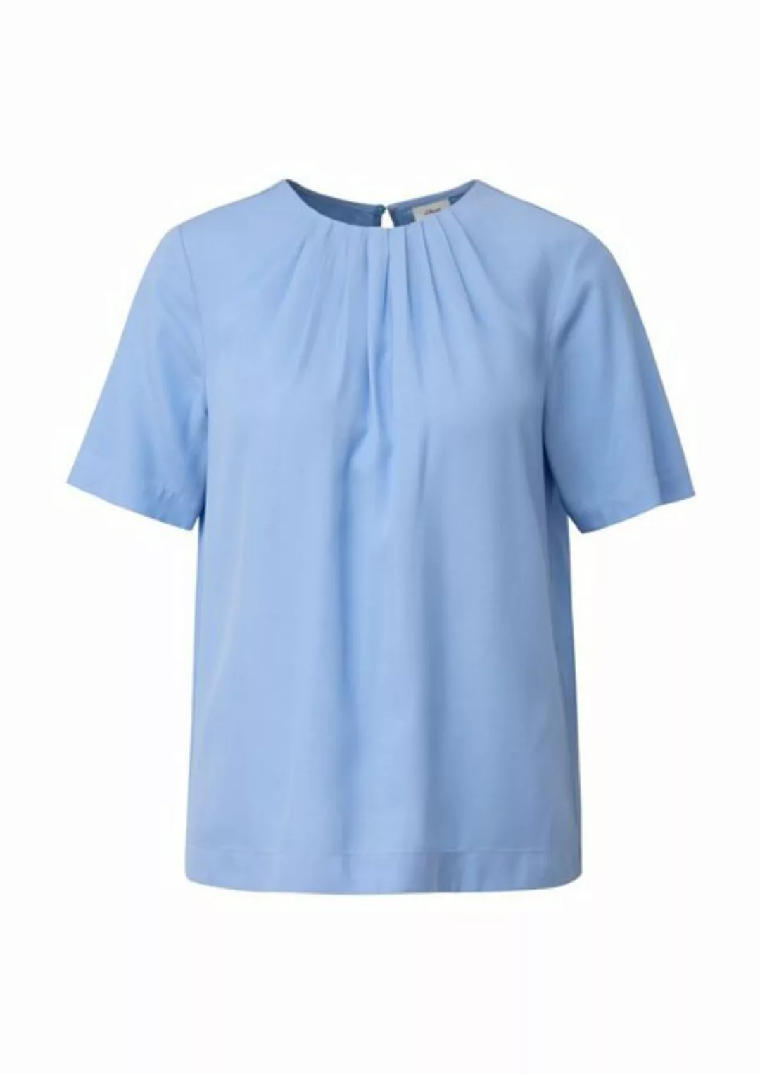 s.Oliver BLACK LABEL Kurzarmbluse Bluse aus schimmerndem Viskosetwill günstig online kaufen