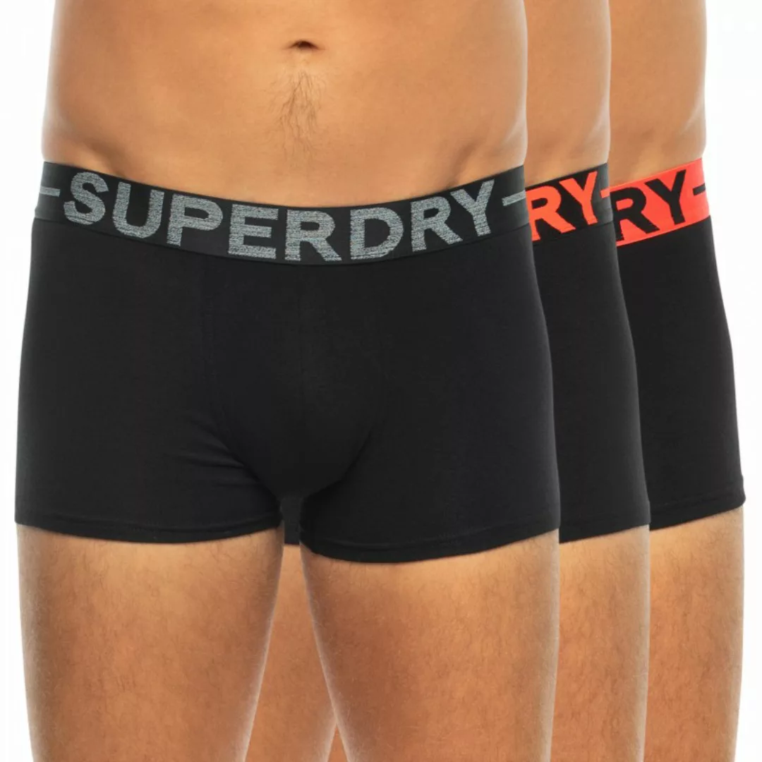 Superdry 3-er Set Trunks Schwarz, Grau & Orange günstig online kaufen