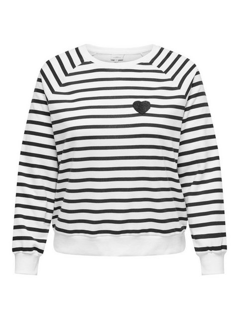ONLY CARMAKOMA Sweatshirt CARJUDY L/S STRIPE HEART O-NECK SWT günstig online kaufen