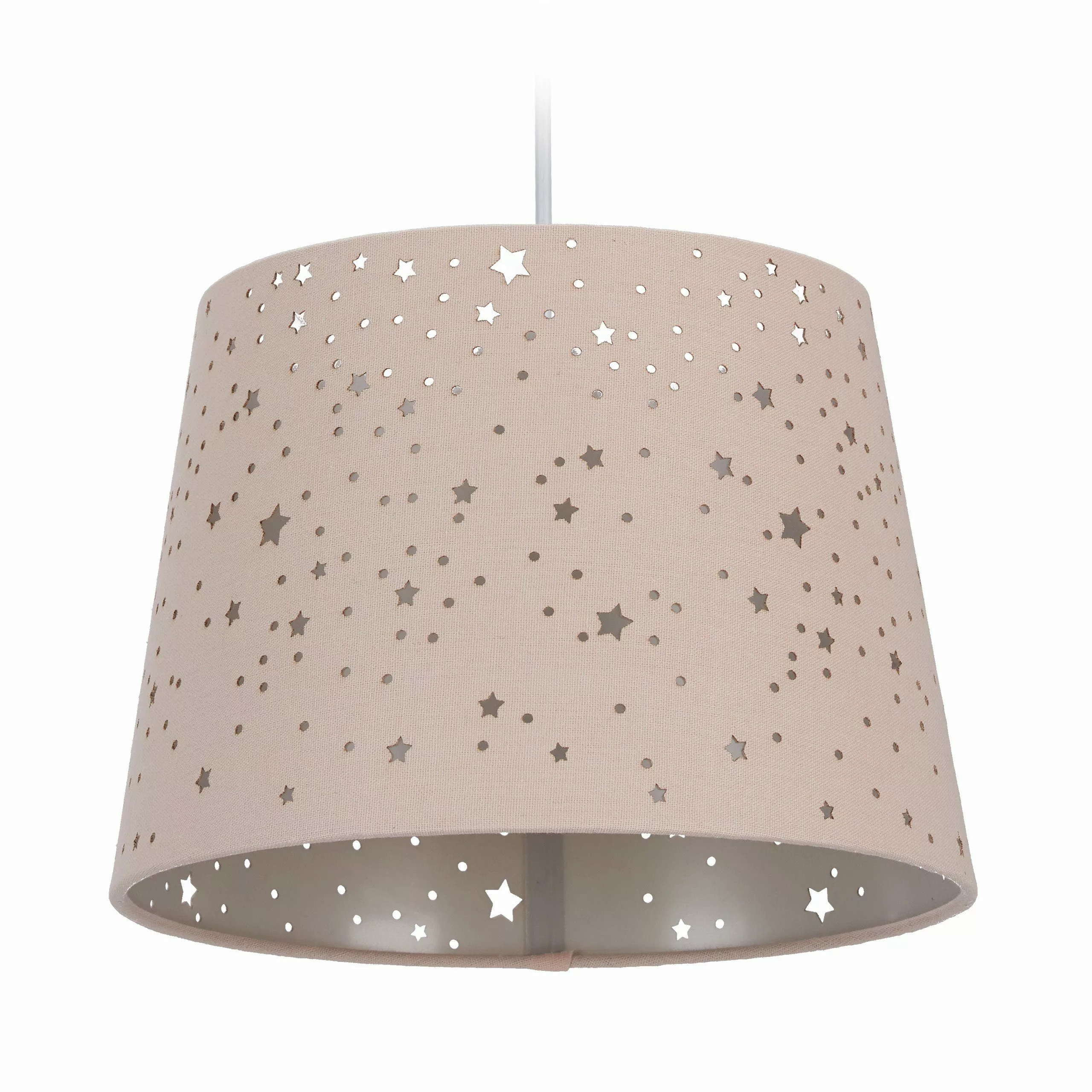relaxdays Pendelleuchte Kinderzimmerlampe Sterne, Rosa günstig online kaufen
