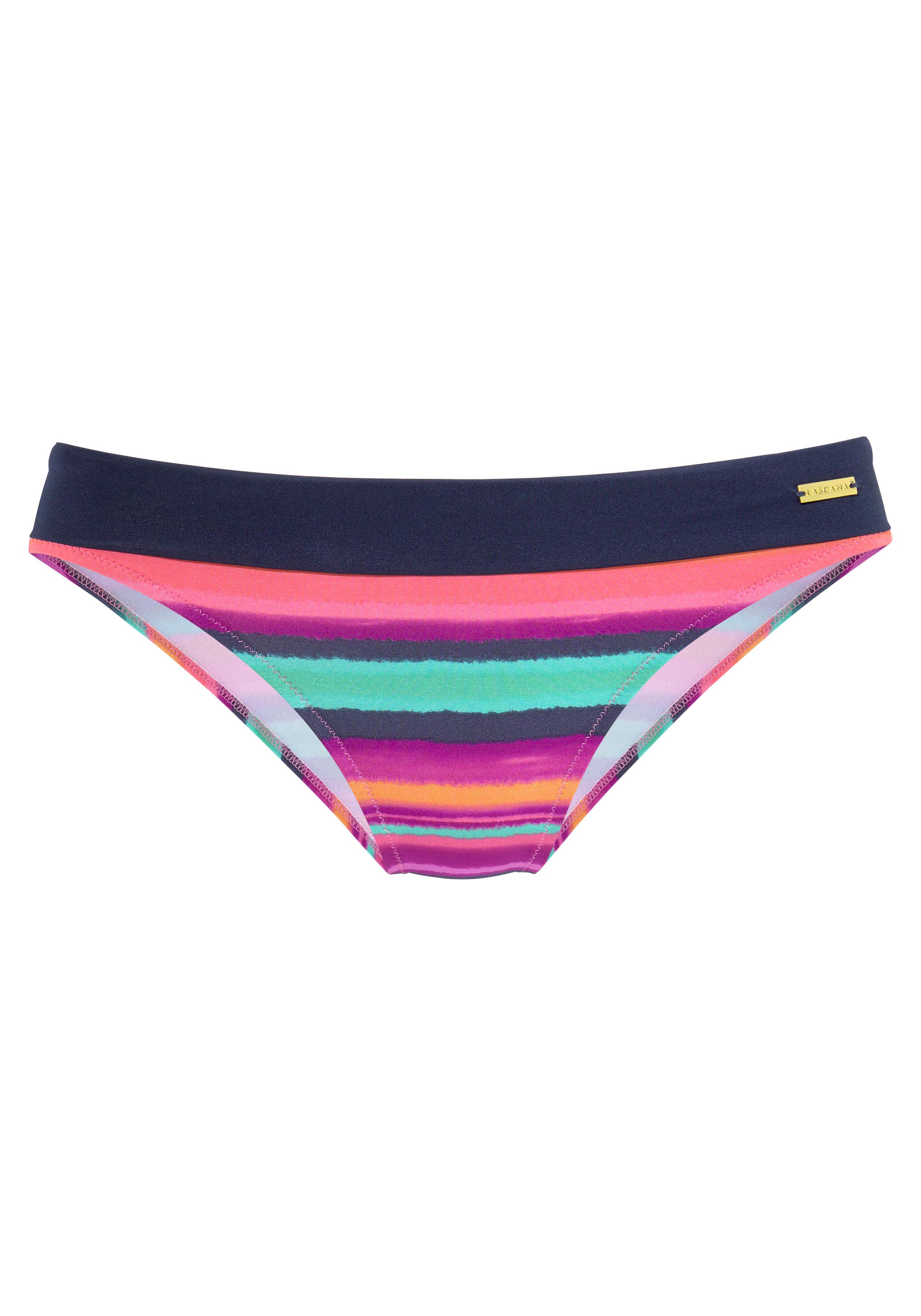 LASCANA Bikini-Hose "Rainbow", mit Umschlagbund günstig online kaufen